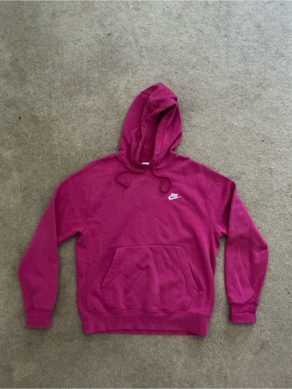 Nike Hooded Sweatshirt – Deep Pink – Women’s Medium
